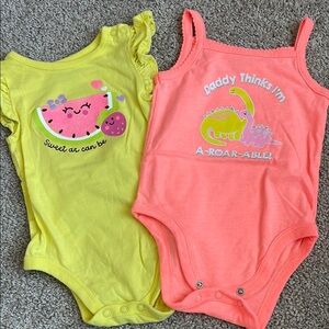 Cute Kids One Pieces Set - Yellow and Pink
